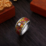 Buddha Stones 999 Sterling Silver Nine Tailed Fox Success Protection Ring Ring BS 1