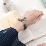 Buddha Stones 925 Sterling Silver Cyan Jade Amber Abacus Lucky Cat Success Bracelet Bracelet BS 2