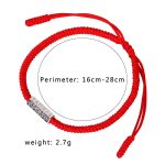 Buddha Stones Om Mani Padme Hum Luck Protection Red String Bracelet Bracelet BS 6