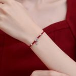 Buddha Stones 925 Sterling Silver Luck Koi Fish Wealth Handcrafted Braided Red Bracelet Bracelet BS 4