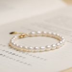 Buddha Stones 14K Gold Plated Natural Pearl Crystal Shell Charm Bead Bracelet Bracelet BS Pearl