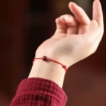 Buddha Stones Natural Lucky Cinnabar Bead Blessing String Bracelet Anklet Bracelet BS 5