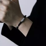 Buddha Stones 999 Sterling Silver Nine-Eye Dzi Bead Pattern Blessing Rope Bracelet Bracelet BS 10