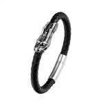 Dragon Leather Titanium Steel Luck Braided Bracelet Bangle (Extra 30% Off | USE CODE: FS30) Bracelet BS 4