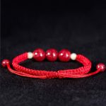 Buddha Stones Cinnabar Blessing Red String Bracelet For Kids Bracelet BS 4