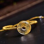 Buddha Stones Round Citrine Peace Buckle Happiness Braided Bracelet Bracelet BS 3