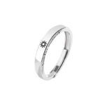 Buddha Stones 925 Sterling Silver Sun Moon Protection Adjustable Couple Ring Ring BS Men (Sun)