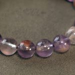 Buddha Stones White Crystal Red Hematoid Quartz Gold Rutilated Quartz Purple Phantom Protection Bracelet Bracelet BS 27