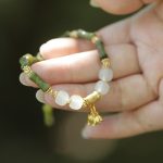 Buddha Stones Green Bamboo Jade Lily of the Valley Wealth Bracelet Bracelet BS 3