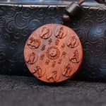 Buddha Stones Lightning Struck Jujube Wood Yin Yang Bagua Mountain Ghosts Spend Money Protection Necklace Pendant 8