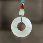 Buddha Stones Natural Jade Peace Buckle Prosperity Necklace Pendant Necklaces & Pendants BS 7