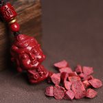 Buddha Stones Chinese Zodiac Natal Buddha Natural Cinnabar Amulet Keep Away Evil Spirits Necklace Pendant Necklaces & Pendants BS 5