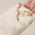 Buddha Stones Green Agate Sun Stone Cat's Eye Bodhi Seed Cat Paw Support Bracelet Bracelet BS 8