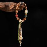 Buddha Stones Lightning Strike Wood Bodhi Seed Cat Paw Claw Auspiciousness Protection Tassel Bracelet Bracelet BS 2