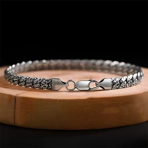 Buddha Stones Simple Dotted Texture Design Copper Luck Buckle Bracelet Bracelet BS 22cm fit for Wrist Circumference 20cm