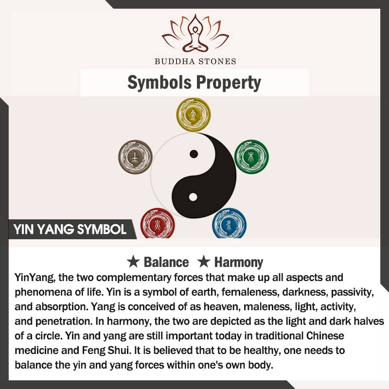 Buddha Stones Lucky Cinnabar Red String Yin Yang Symbol Bagua Blessing Bracelet Bracelet BS 3