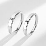 Buddha Stones 925 Sterling Silver Sun Moon Protection Adjustable Couple Ring Ring BS 1
