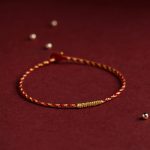 Buddha Stones 14K Gold Plated Handmade Red Gold Rope King Kong Knot Braided Luck Bracelet Bracelet BS 2