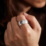 Buddha Stones Handmade 999 Sterling Silver Yin Yang Bagua Symbol Harmony Adjustable Ring Ring BS 2