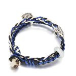 Buddha Stones 925 Sterling Silver Om Mani Padme Hum Swastika Handmade Protection Bracelet Bracelet BS 11