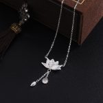 Buddha Stones 999 Sterling Silver Lotus Flower Pod Carved Enlightenment Necklace Pendant Necklaces & Pendants BS 1