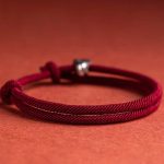 Buddha Stones 925 Sterling Silver Fu Character Blessing Handmade Braided Bracelet Bracelet BS 7