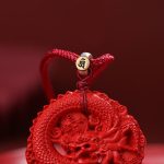 Buddha Stones Year of the Dragon 925 Sterling Silver Natural Cinnabar Copper Coin Luck Necklace Pendant Necklaces & Pendants BS 6