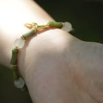 Buddha Stones Green Bamboo Jade Lily of the Valley Wealth Bracelet Bracelet BS 12