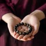 Buddha Stones Chinese Zodiac Natal Buddha Gold Sheen Obsidian Wealth Protection Bracelet Bracelet BS 18