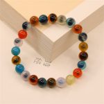 Buddha Stones Colorful Candy Agate Healing Strength Bead Bracelet Bracelet BS 13