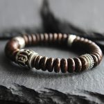Buddha Stones Natural Tibetan Coconut Shell Om Mani Padme Hum Positive Bracelet Bracelet BS 2