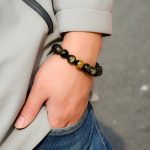 Buddha Stones Chinese Zodiac Natal Buddha Gold Sheen Obsidian Wealth Protection Bracelet Bracelet BS 3