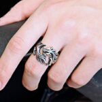 Buddha Stones Dragon Pattern Protection Strength Adjustable Ring Ring BS 4