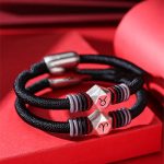 Buddha Stones 999 Sterling Silver 12 Constellations of the Zodiac Blessing Handmade String Bracelet Bracelet BS 4