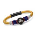 Buddha Stones Buddha Character Ebony Handcrafted Rope Bracelet Bracelet BS Khaki 18cm
