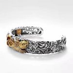 Buddhastoneshop Koi Fish Grass Pattern Prosperity Wealth Bracelet Bangle