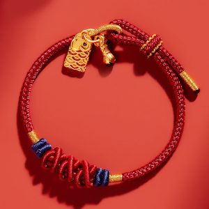 Buddha Stones 925 Sterling Silver Koi Fish Charm Wealth Success Braided Bracelet Bracelet BS 14-18cm