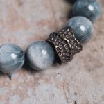Buddha Stones Eagle's Eye Stone Ebony Wood Copper Confidence Couple Bracelet Bracelet BS 11