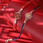 Buddha Stones 925 Sterling Silver Color-changing Four Leaf Clover Luck Protection Red String Bracelet Bracelet BS 1