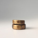 Buddha Stones Tibetan Simple Design Copper Brass Frosted Wealth Ring Ring BS 19
