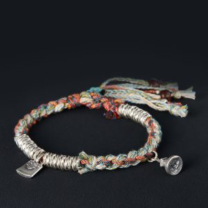 Buddha Stones 925 Sterling Silver Handmade Protection Multiple Strands Bracelet Bracelet BS 19cm fit for Wrist Circumference 17cm