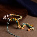 Buddha Stones Handmade Multicolored Rope Liuli Glass Bead Fortune Braided Bracelet Bracelet BS 4