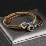 Buddha Stones  925 Sterling Silver Handmade Button Protection Weave String Bracelet Bracelet BS 2