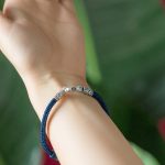 Buddha Stones Handmade 925 Sterling Silver Tibetan Om Mani Padme Hum Purity Braided Bracelet Bracelet BS 11