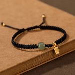 Buddha Stones 925 Sterling Silver Hetian Jade Blessing Wealth Red String Bracelet Bracelet BS 10