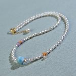 Buddha Stones 925 Sterling Silver Natural Pearl Larimar Sincerity Necklace Pendant Necklaces & Pendants BS Pearl(Healing♥Wisdom)