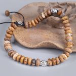 Buddha Stones Picture Jasper Positive Beads String Bracelet Bracelet BS 4
