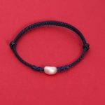 Buddha Stones 999 Sterling Silver Bean Design Luck Connection Handmade Braided Bracelet Bracelet BS Navy Blue(Wrist Circumference 14-19cm)