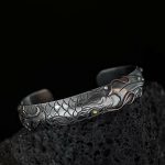 Buddha Stones 999 Sterling Silver 990 Gold Koi Fish Luck Wealth Success Bracelet Bangle Bracelet Bangle BS Koi Fish (Luck ♥ Prosperity)