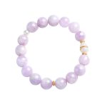 Buddha Stones Kunzite Hetian White Jade Gourd Love Spiritual Growth Bracelet Bracelet BS 5